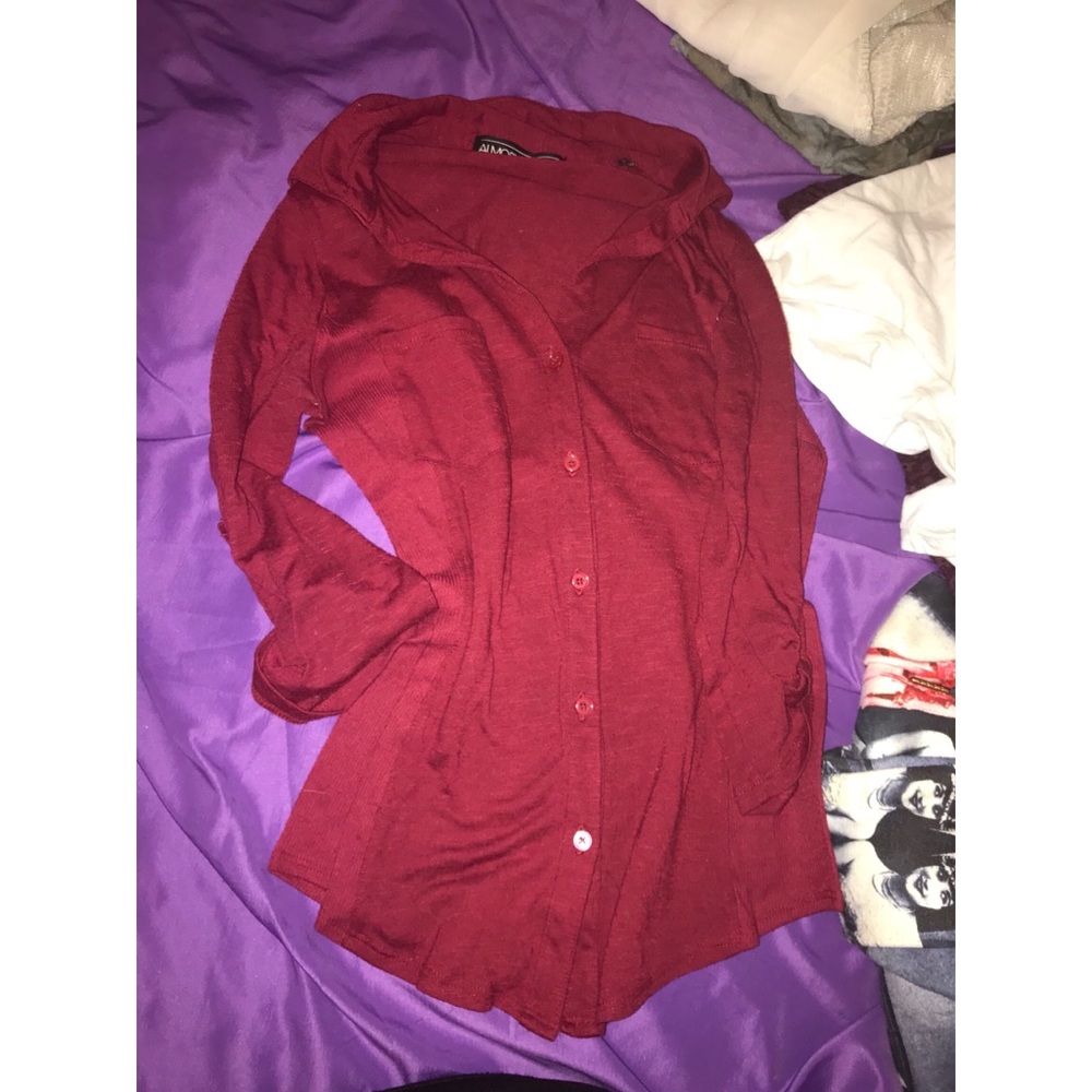 red button down